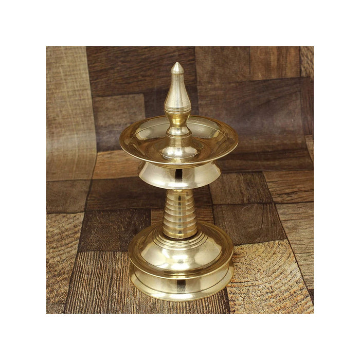 Brass Housewarming Set pooja Diya or Vilakku, Brass Pot, Kamatachi