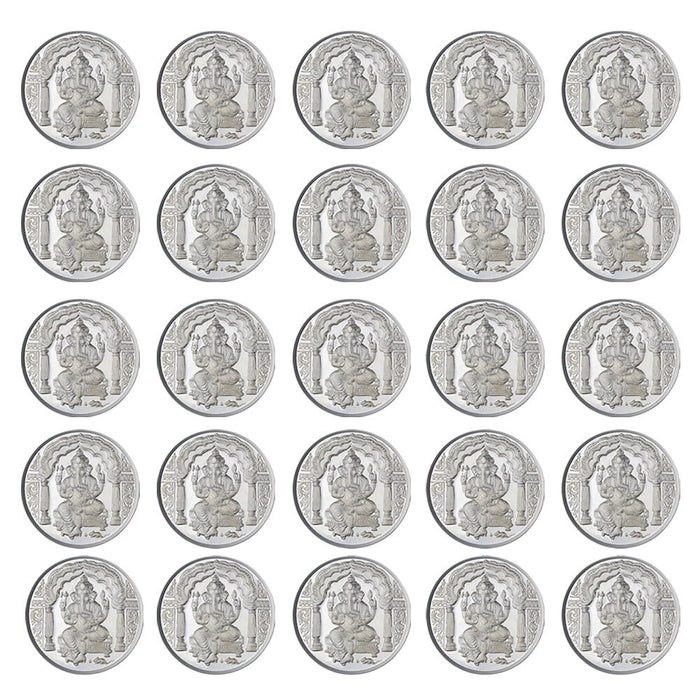 Ganpati Coin In Pure 999 Silver 5 Grams Beautiful Design For Gifting And Religious Purpose in India, UK, USA, All Country