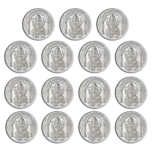 Ganpati Coin In Pure 999 Silver 5 Grams Beautiful Design For Gifting And Religious Purpose in India, UK, USA, All Country