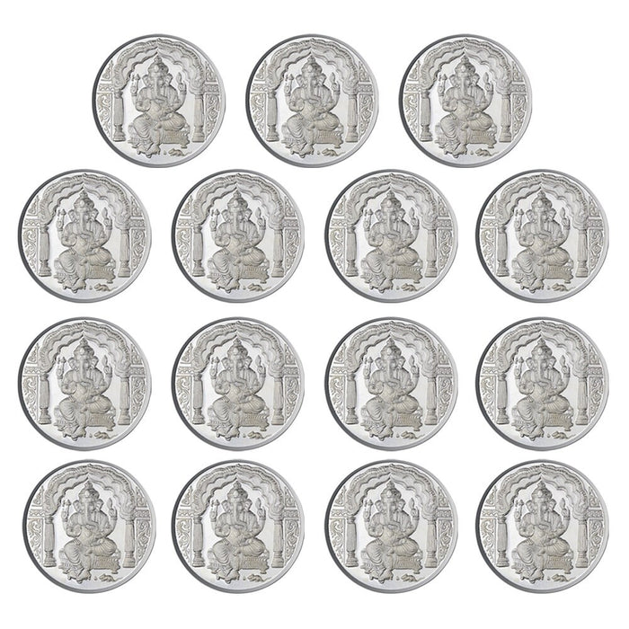 Ganpati Coin In Pure 999 Silver 5 Grams Beautiful Design For Gifting And Religious Purpose in India, UK, USA, All Country