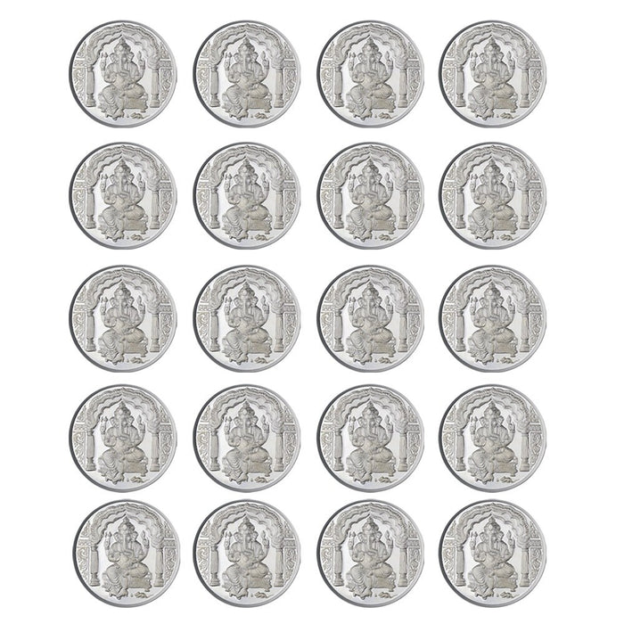 Ganpati Coin In Pure 999 Silver 5 Grams Beautiful Design For Gifting And Religious Purpose in India, UK, USA, All Country