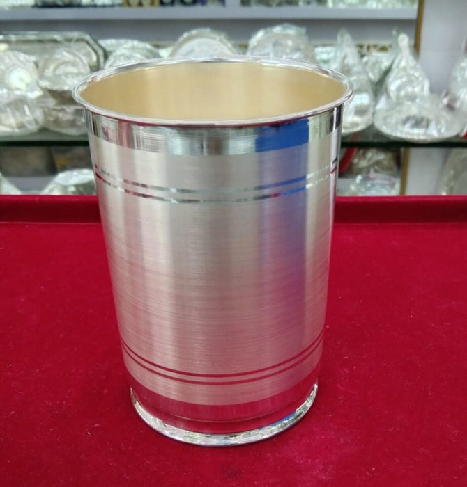 999 fine pure silver glass tumbler handmade water / milk / cup gifting —  Vastustoreonline
